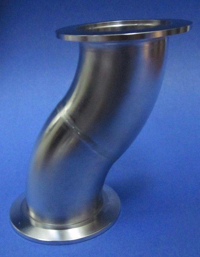 Stainless Steel S-Curve Vacuum Adapter Pipe, NW50, 4.5", Lot of 2