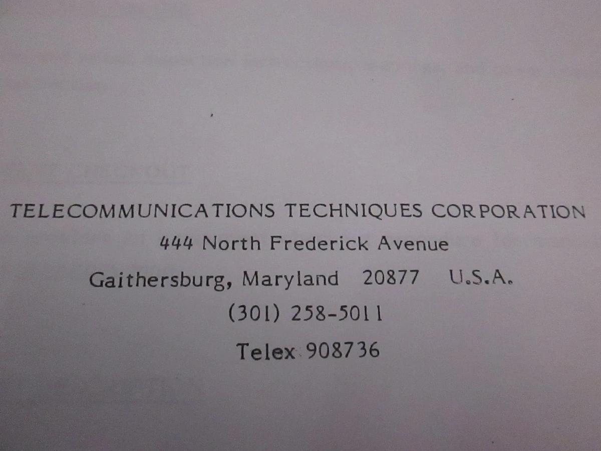 Used Telecommunications Fireberd 2000 Operating Manual, Used