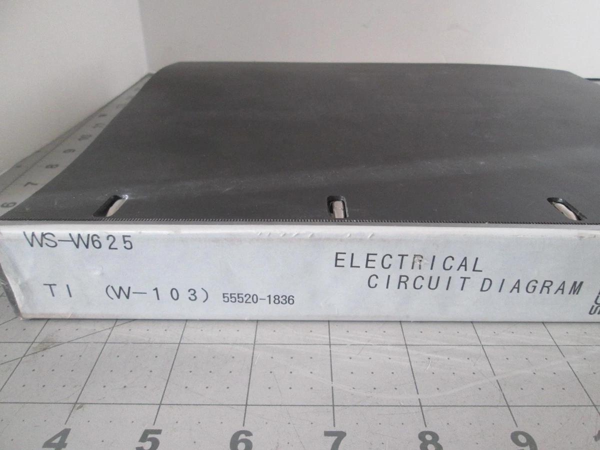 Used Screen, WS-W625, Electrical Circuit Diagram Manual, Used