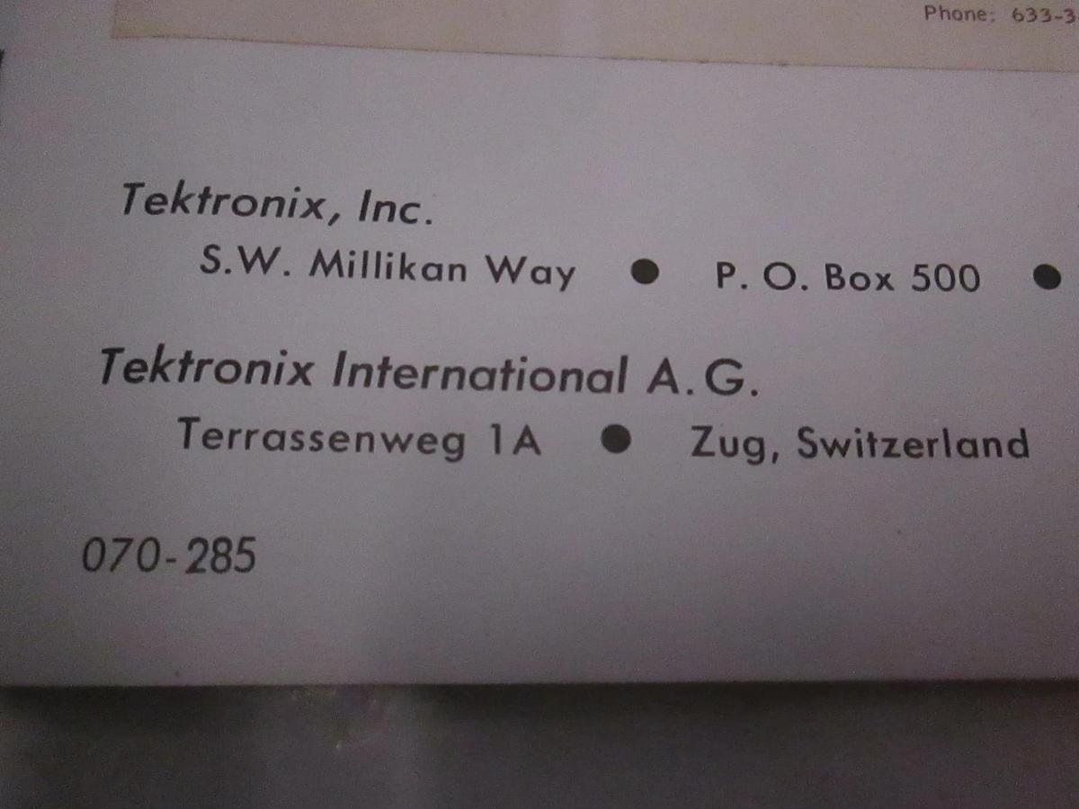 Used Tektronix Type 290 Transistor Time Tester Instruction Manual, Used