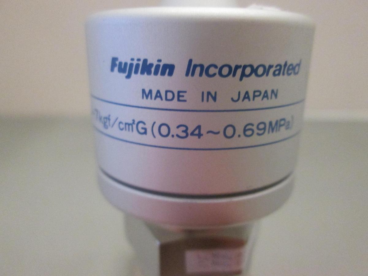 Used Fujikin, 3.5-7kgf, N.O. Pneumatic Valve, 1/2" FVCR, Used
