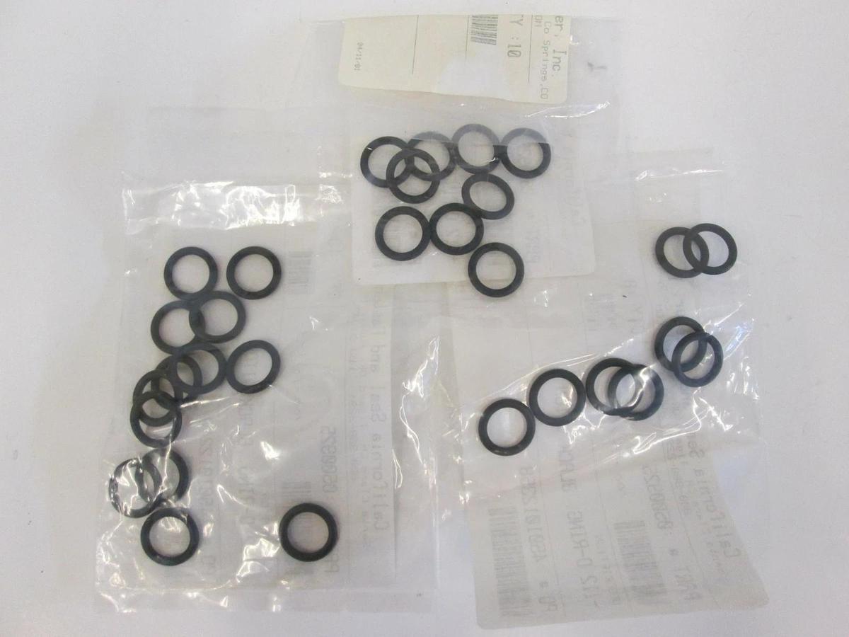 California Seal, 0500925, Silicone Black Viton -112, O-Ring Lot of 31