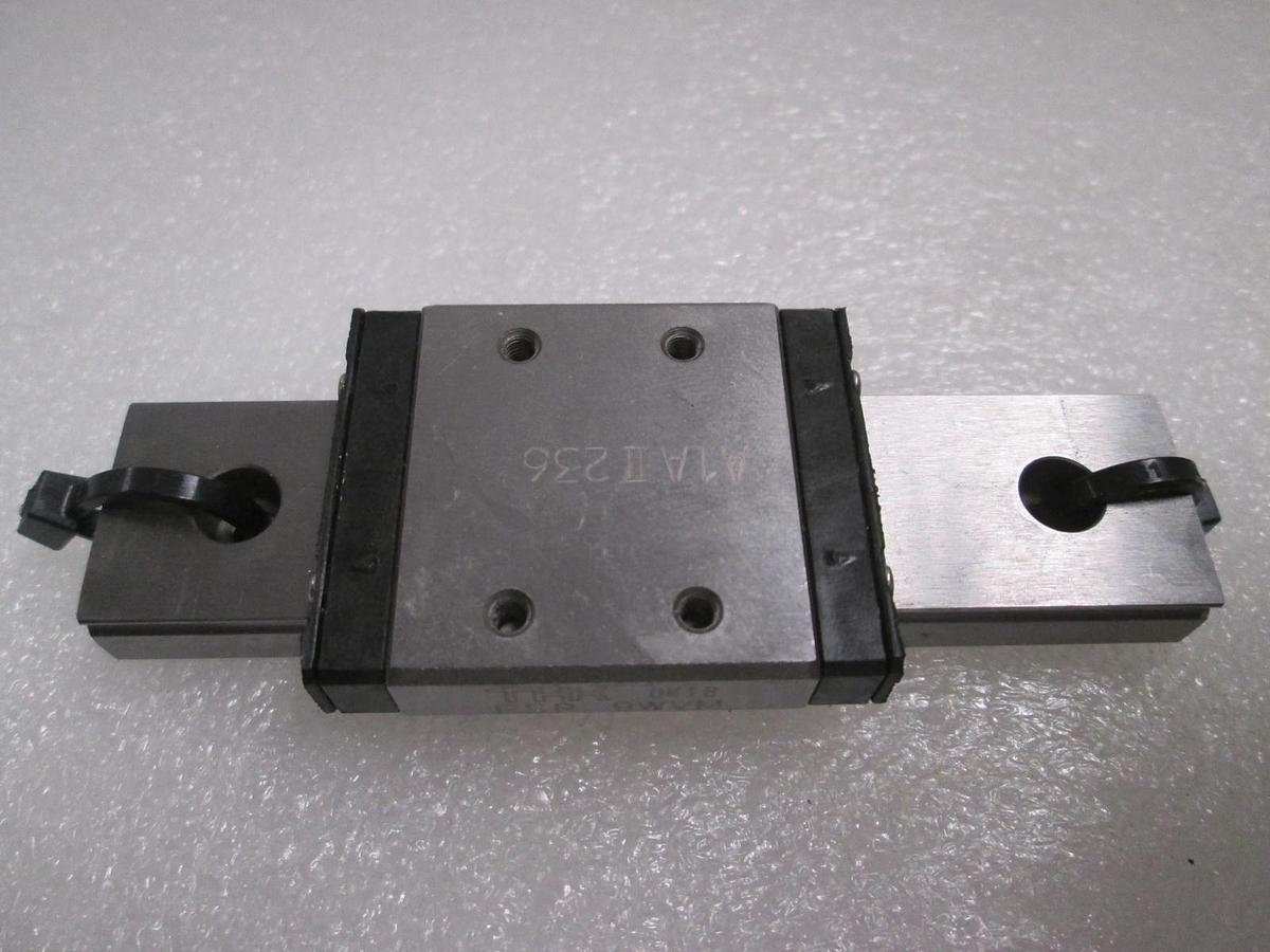 Used THK, RSR 9WVM, Linear Bearing Guide Block w/ Guide Rail, New