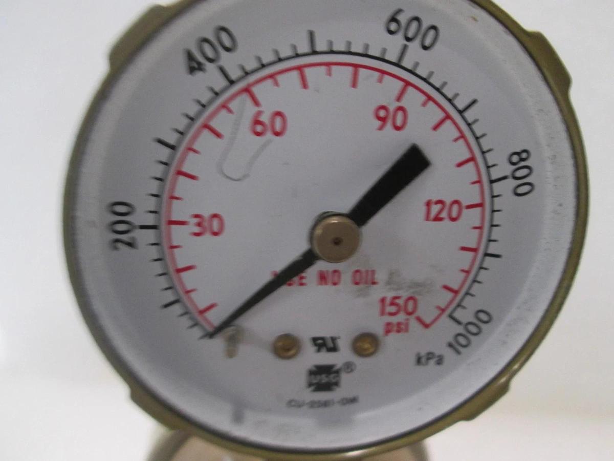 Used Harris, 9296, Multi-Stage Regulator Assy, USG Gauge 0-150 PSI, Used