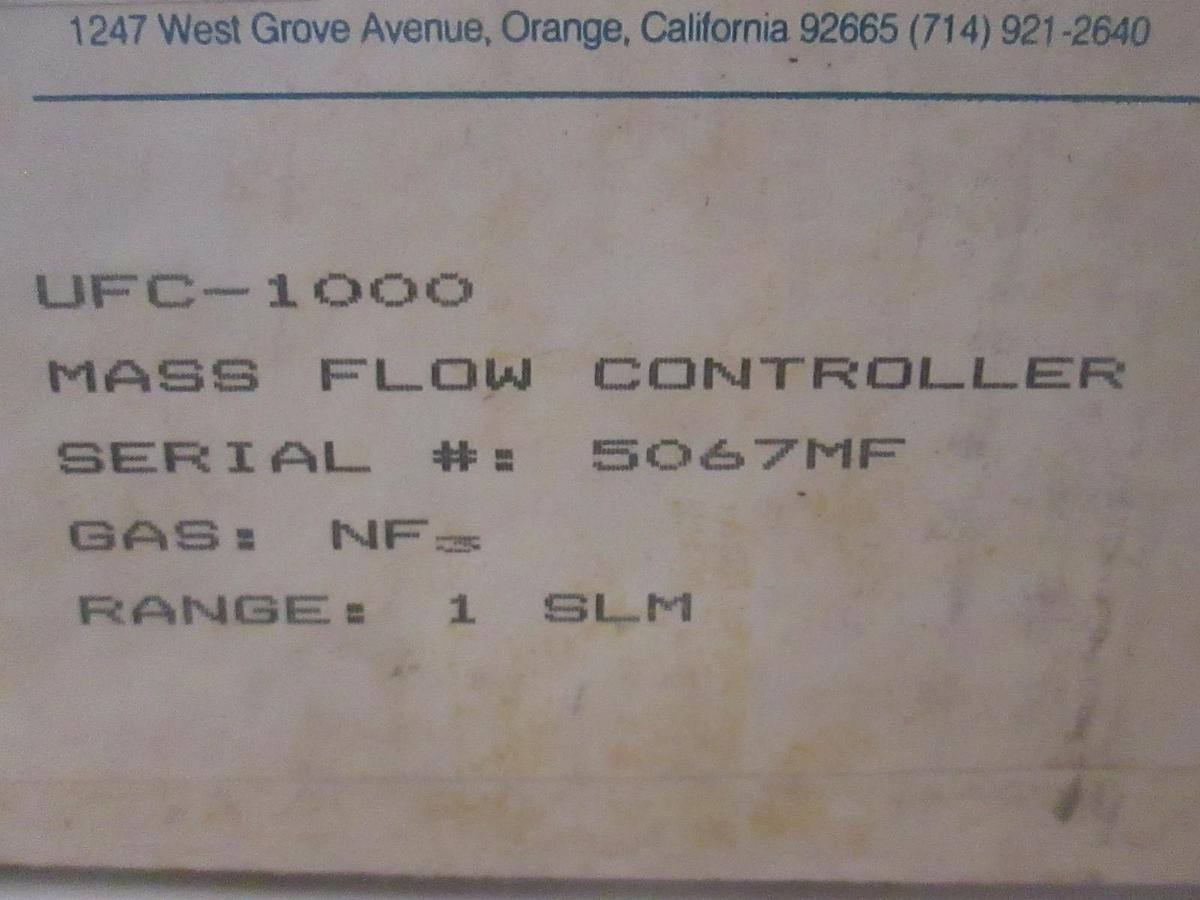 Used Unit UFC-1000 Mass Flow Controller NF3, 1 SLM, New