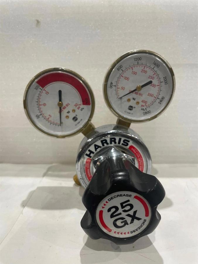Used Harris, 25GX, Gas Regulator Assy w/ 2 Gauges, Used