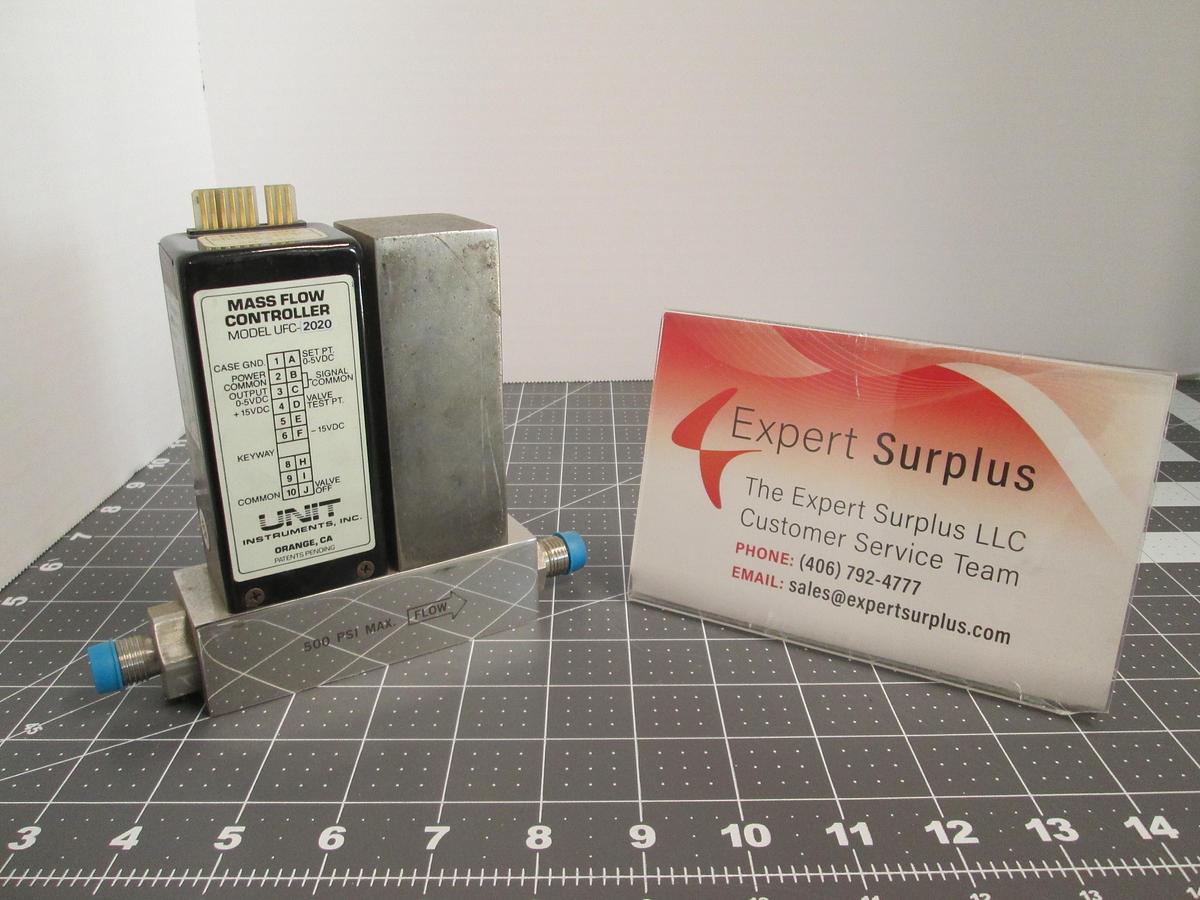 Used UNIT Instruments, UFC-2020 Mass Flow Controller 20 SLM O2 Oxygen MFC