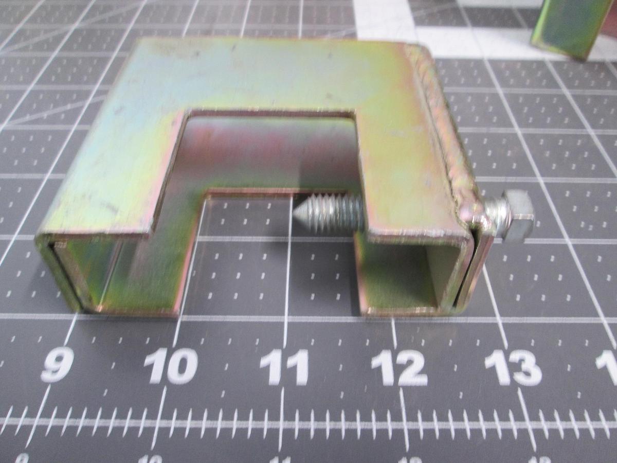 Used Lot of 9 Heavy Duty 1-1/4" Jaw Channel to I-Beam Strut Support Clamp Gold Zinc
