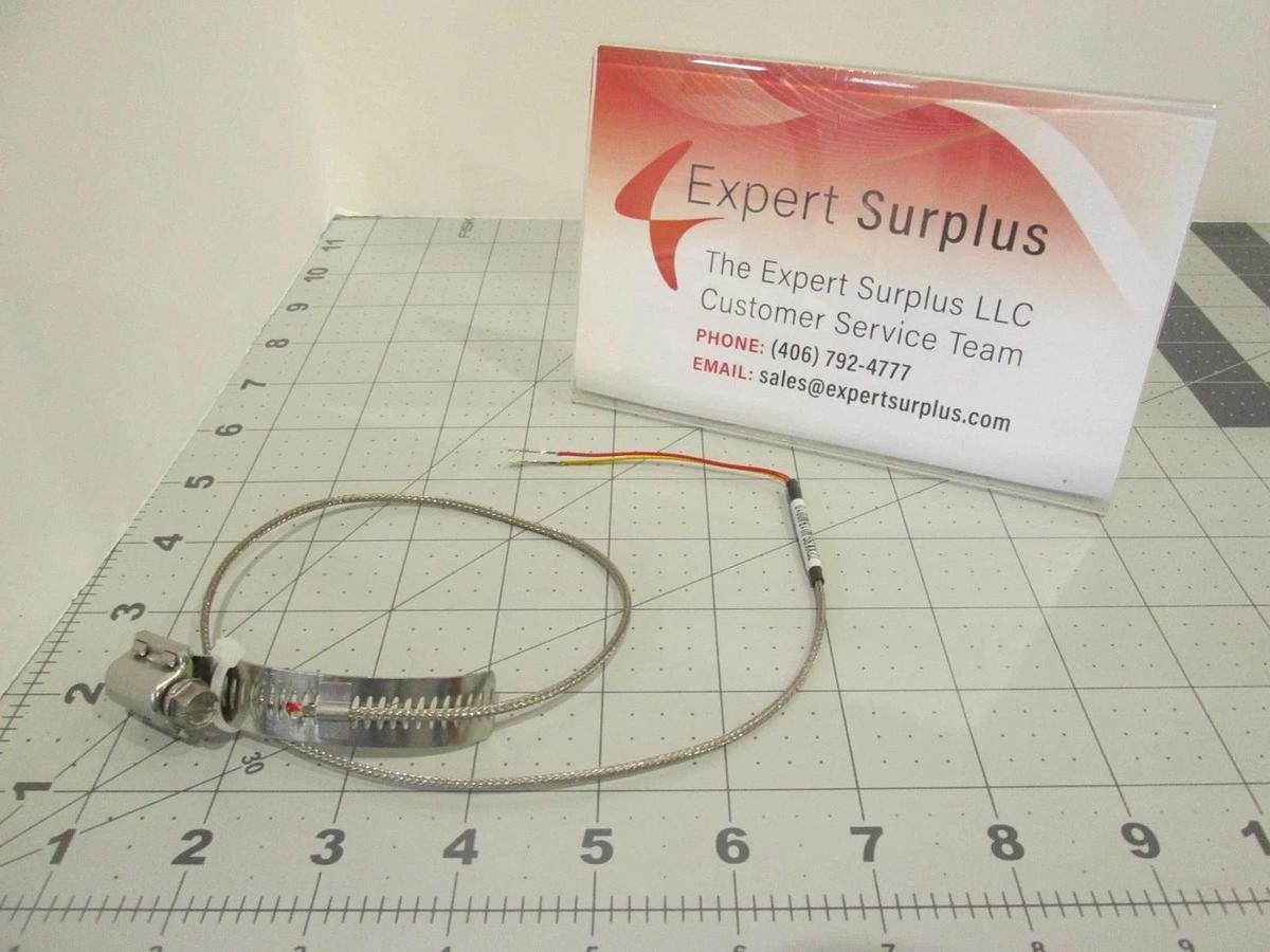 Used Watlow, 72XKSGA018A0010, Thermocouple w/ Pipe Clamp, K Type, 7/16-25/32, New