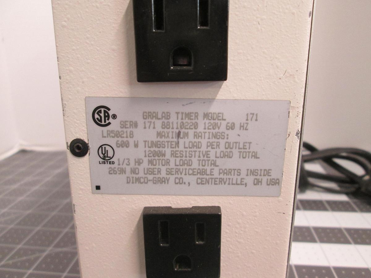 Used GraLab, Model 171, Universal Laboratory Timer 120V 60Hz Dimco-Gray