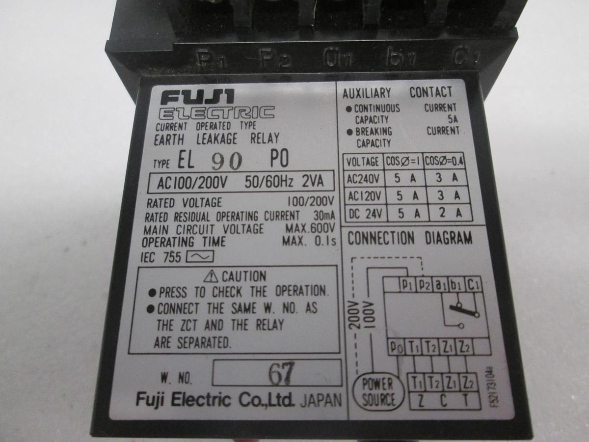 Used Fuji Electric, Class 1, Earth Leakage Relay, Used