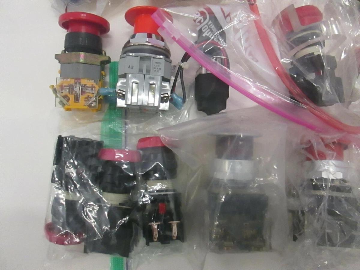 Used Various Brands, Red Emergency Stop Buttons, Used, Lot of 14
