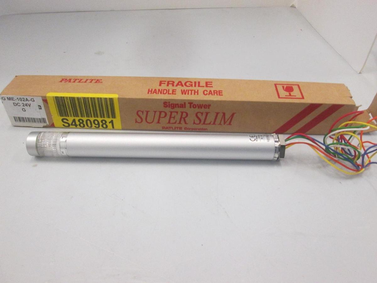 Used Patlite, ME-102A, Signal Light Tower, Green Light, New
