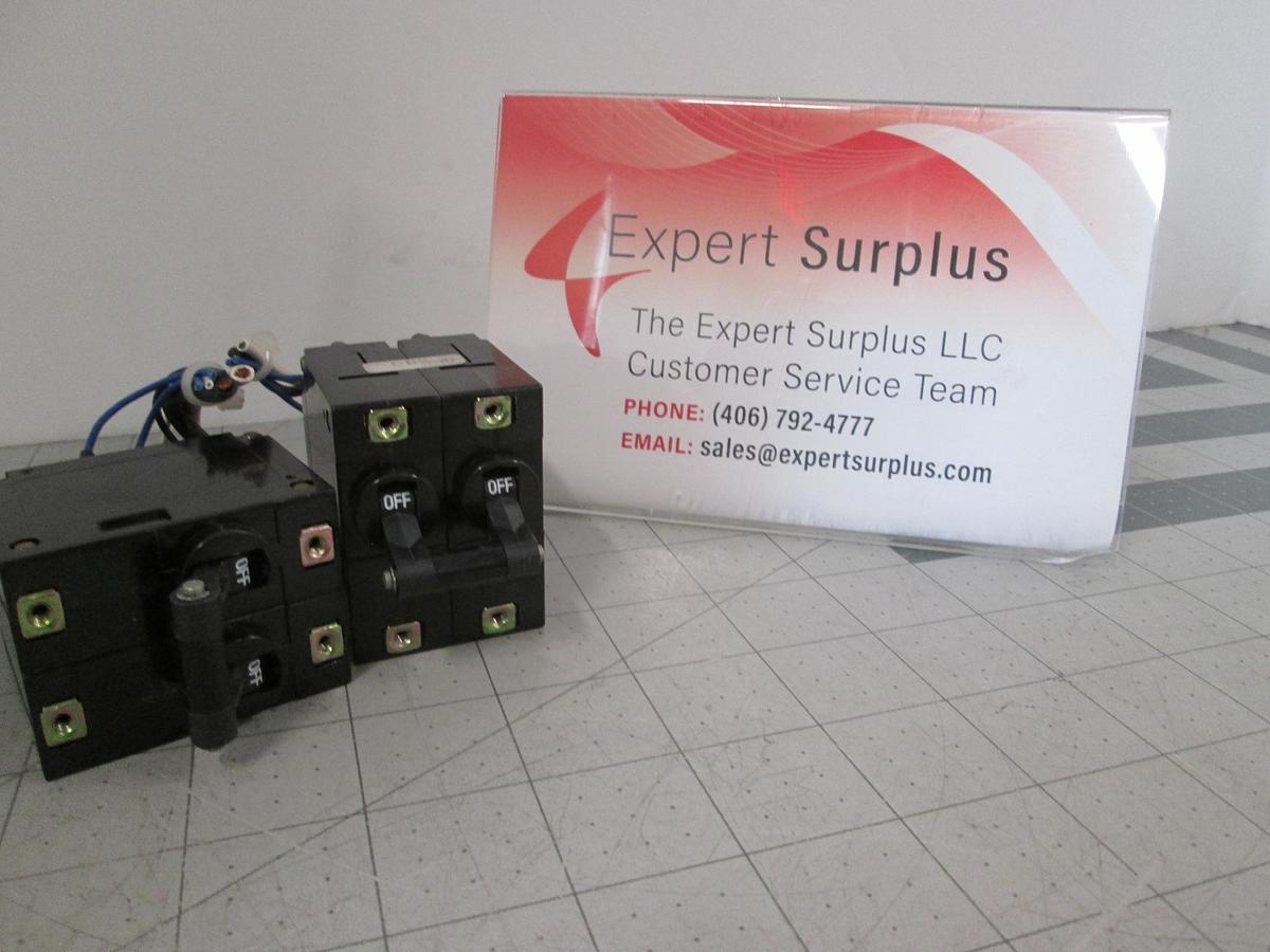 Used IDEC Izumi, NRAS2111, Circuit Protector 3A 250VAC, 2-Pole AA Curve Lot of 2