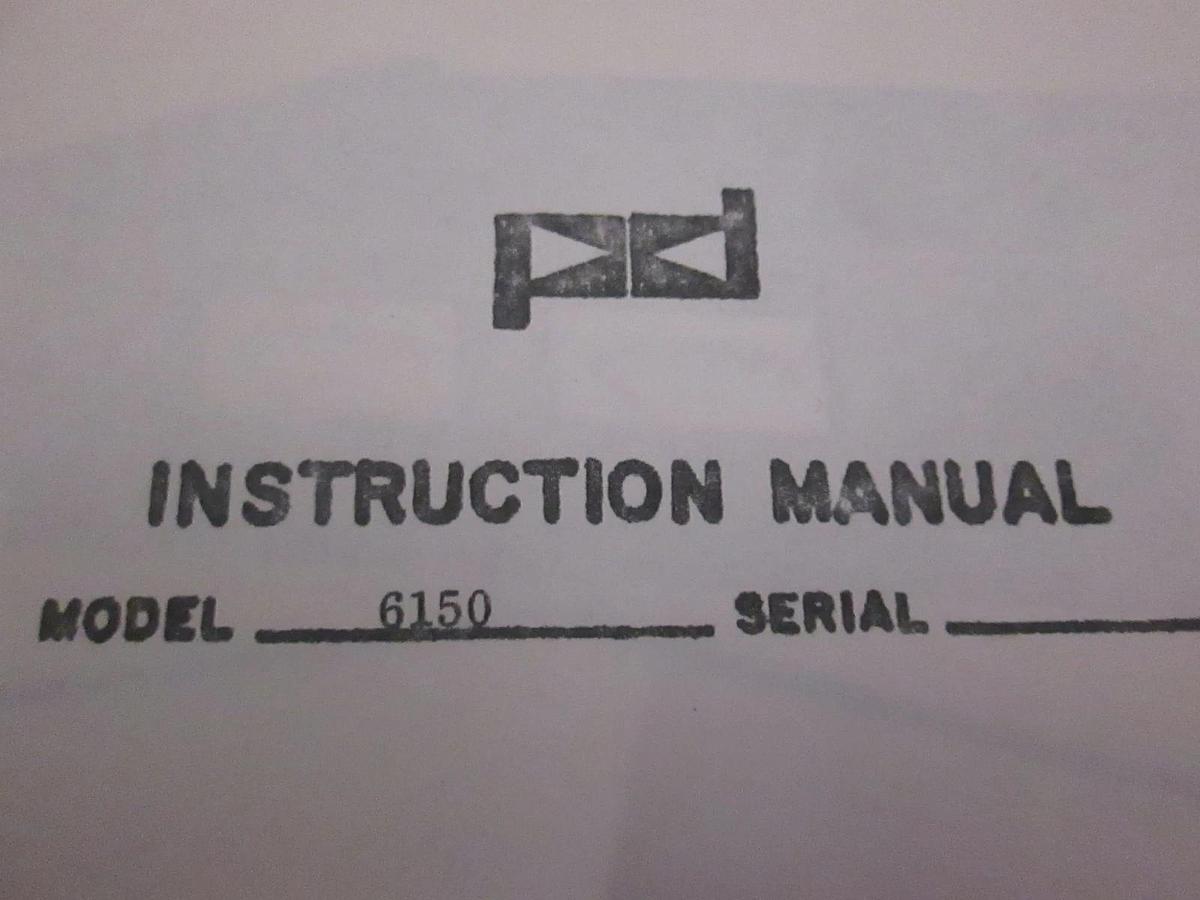 Used Power Designs Model 6150 Universal DC Power Source Instruction Manual, Used