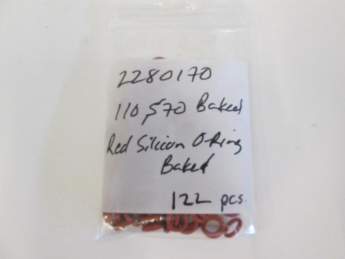 Used Pacific Rubber, 2280170, Silicone Baked Red 110S70, O-Ring Lot of 122