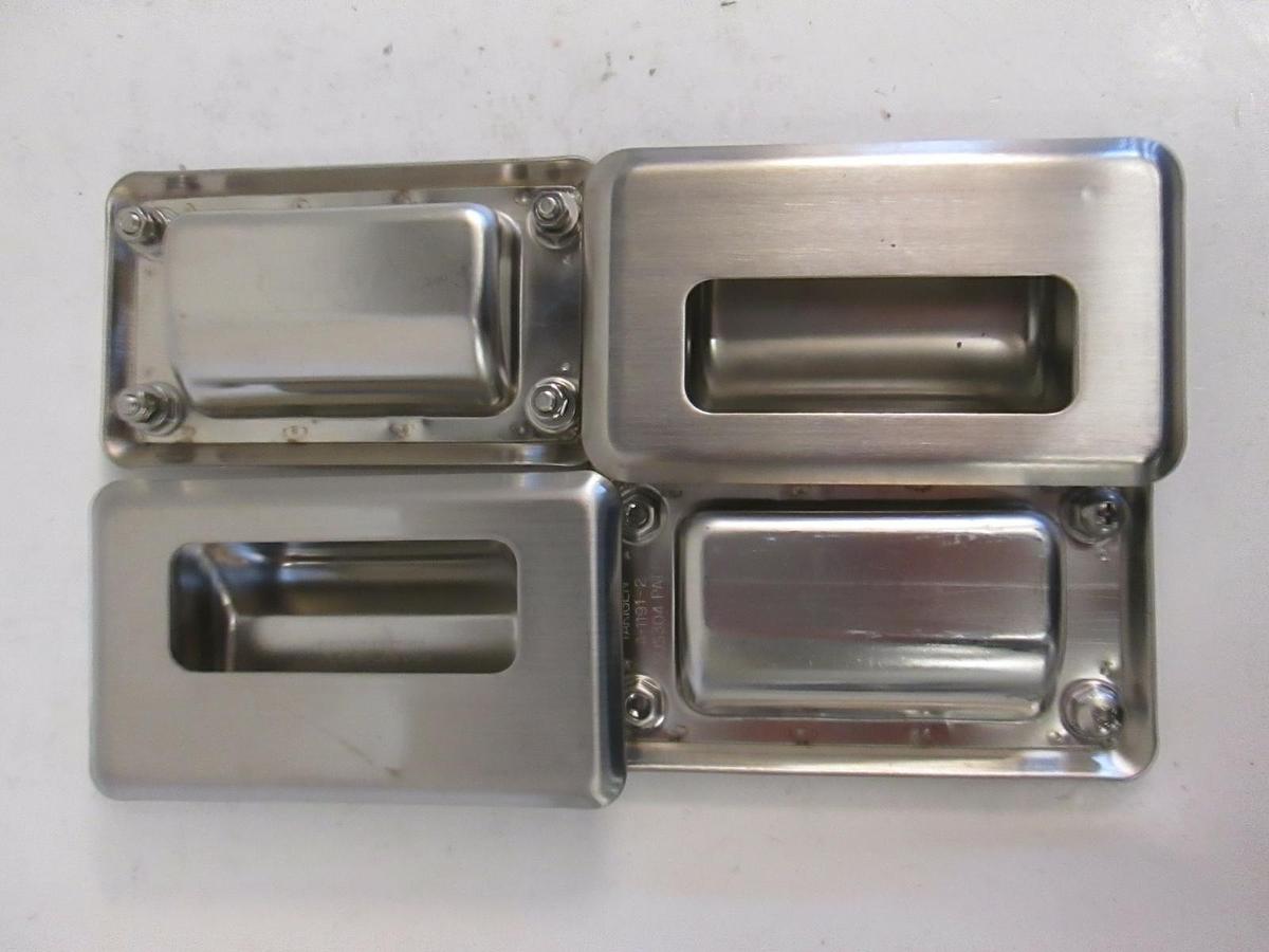 Used Takigen Stainless Steel Flush Mount Metal Grips, A-1191-2, SUS304, Lot of 4