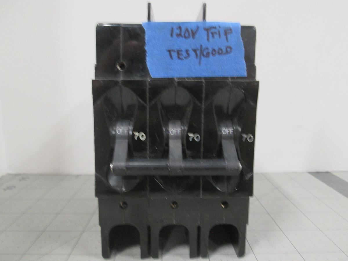 Used AirPax,219-3-6719-1, 3 Pole Circuit Breaker, 70/70/100A, 120V, Used