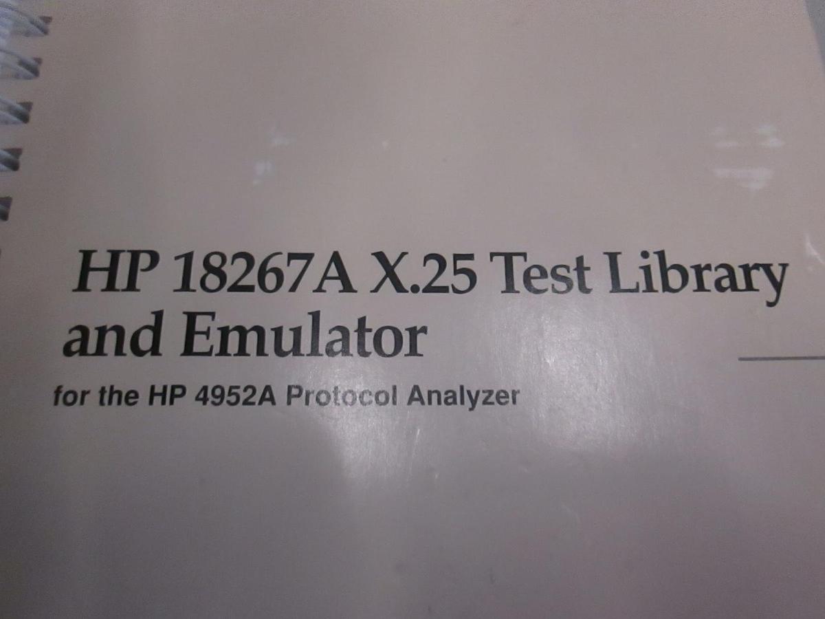 Used HP 18267A X.25 Test Library and Emulator for HP4952A User's Guide, Used