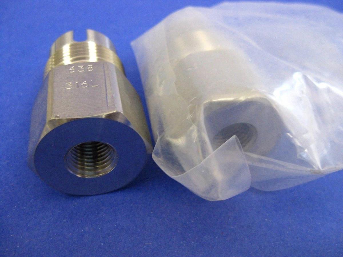 Parker 57-638M4F-2 and 57-634M4F, CGA Adapter, 1/4" NPT Female - Lot of 2