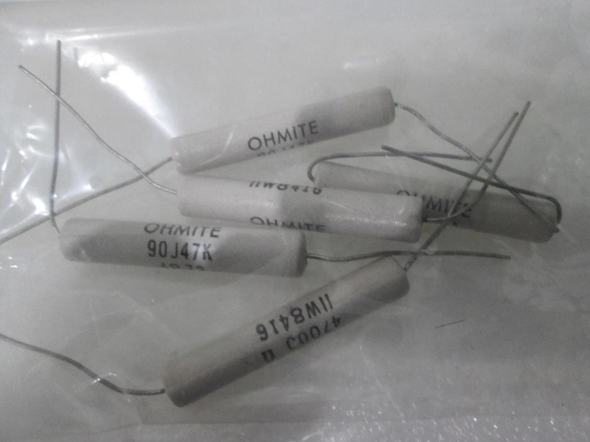 Ohmite, 90J47K, 11 Watt Resistor, New, Lot of 5