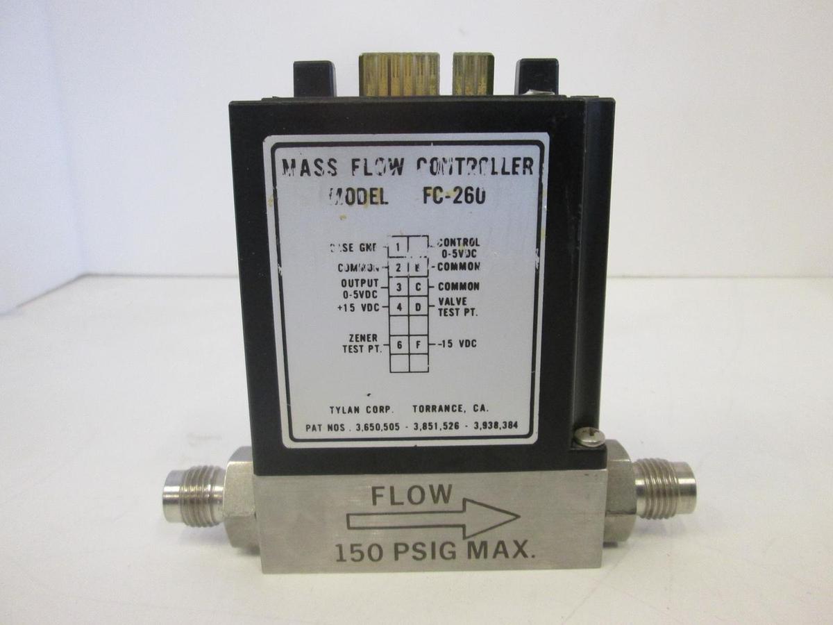 Used Tylan, FC-260, Mass Flow Controller, HCL, 500 SCCM, Used