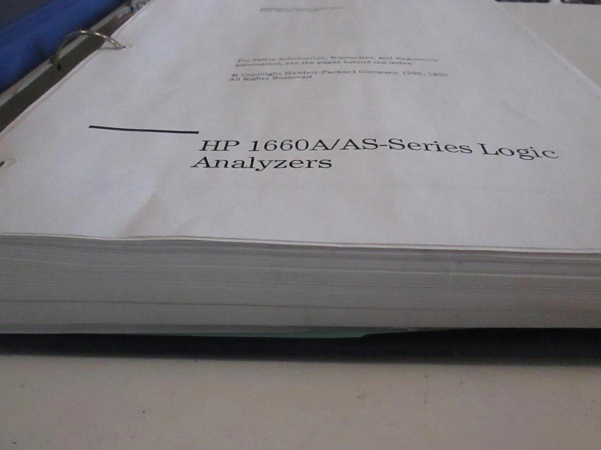Used HP 1660A/AS-Series Logic Analyzer Programming Manual, Used