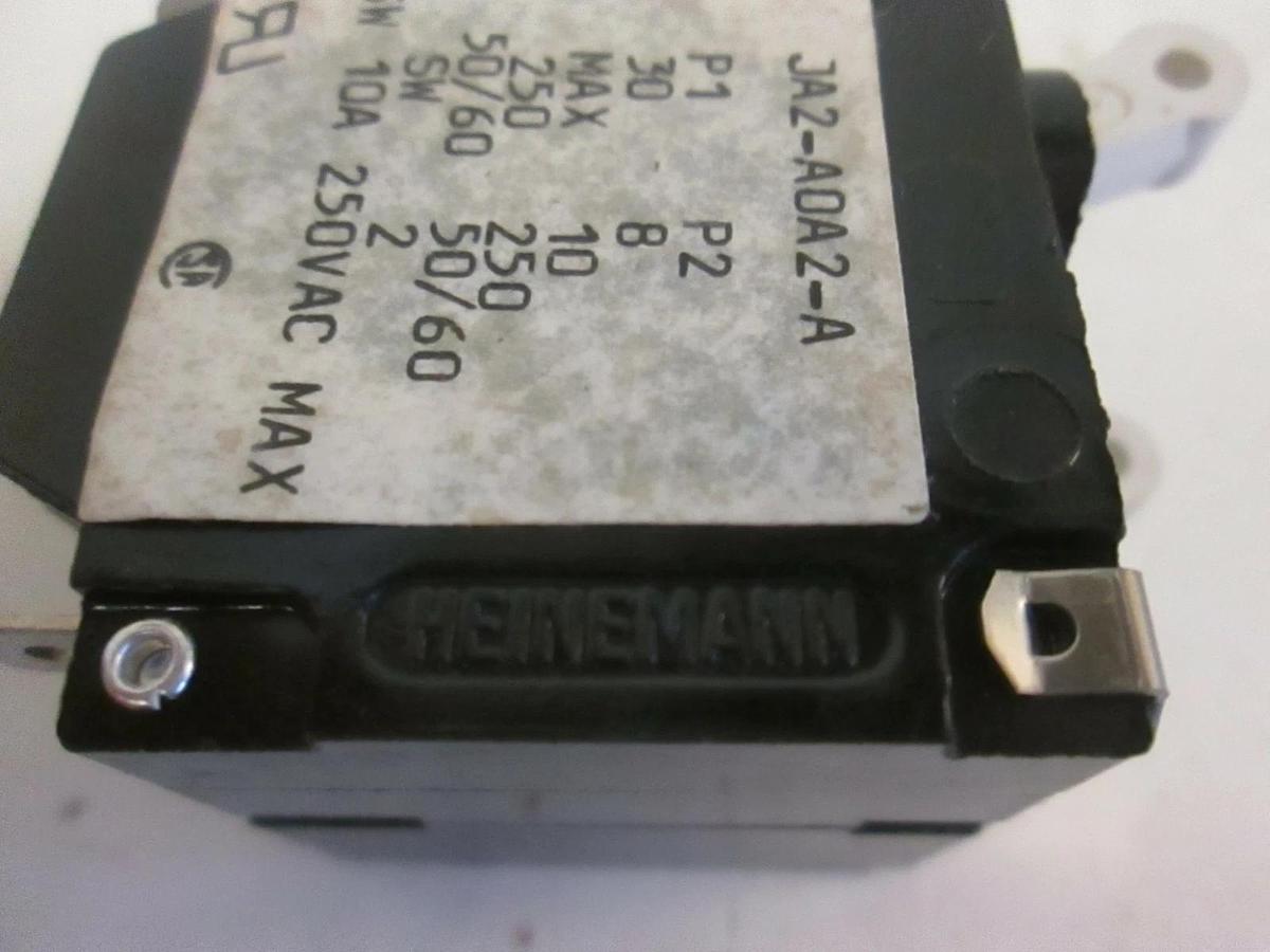 Used Heinemann JA2-A0A2-A, 2 Pole Circuit Breaker Switch- Used