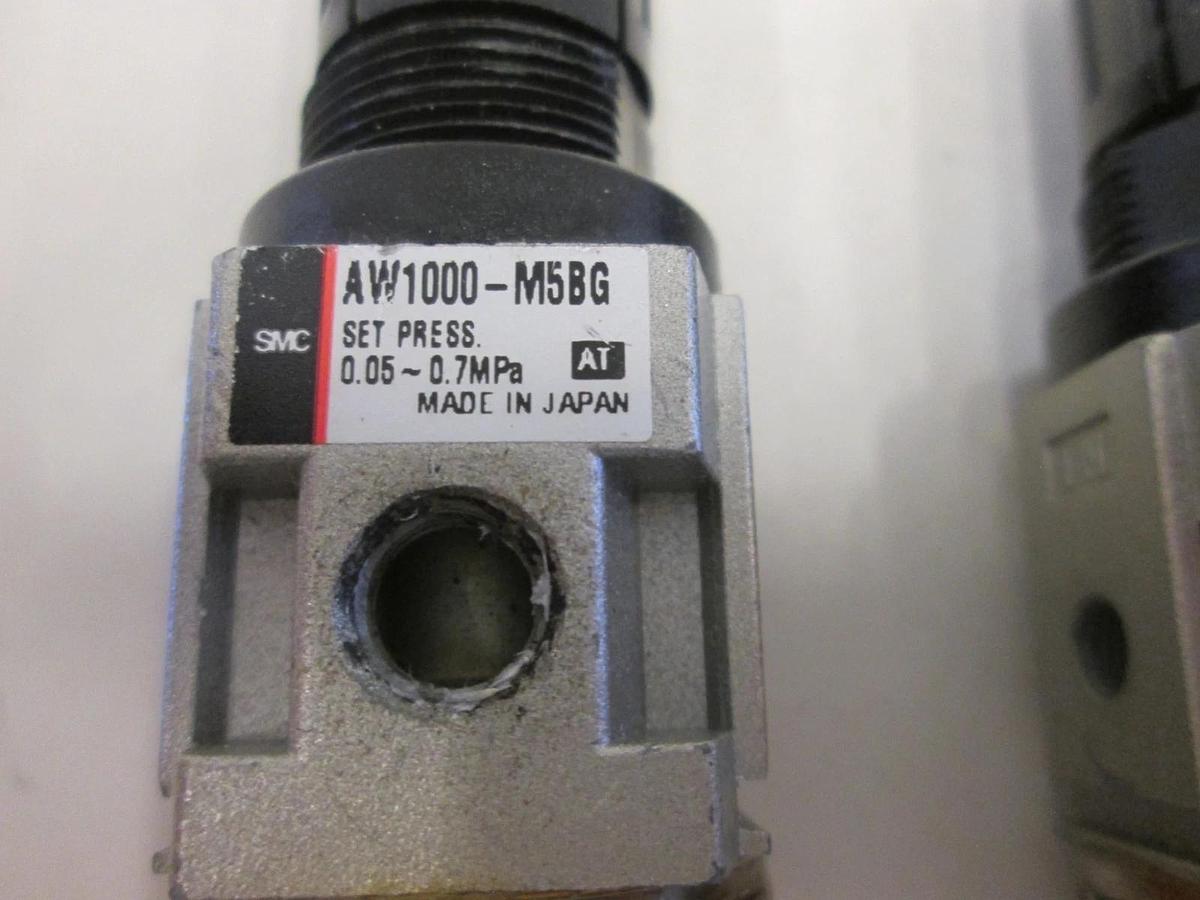 Used SMC, AW1000-M5BG, Filter Regulator, Used, Lot of 2