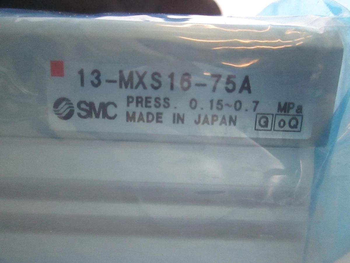 Used SMC, 13-MXS16-75A, Air Cylinder Linear Slide Actuator Table, Used