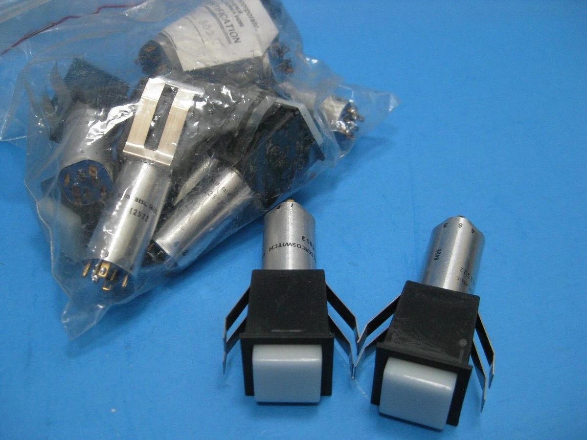 Used STACOSWITCH C813 White Push Button Switch - LOT of 10