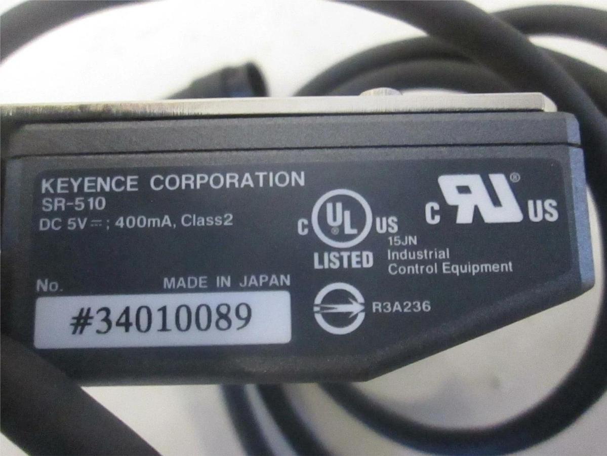 Used Keyence, Compact 2D Code Reader, SR-510, Used