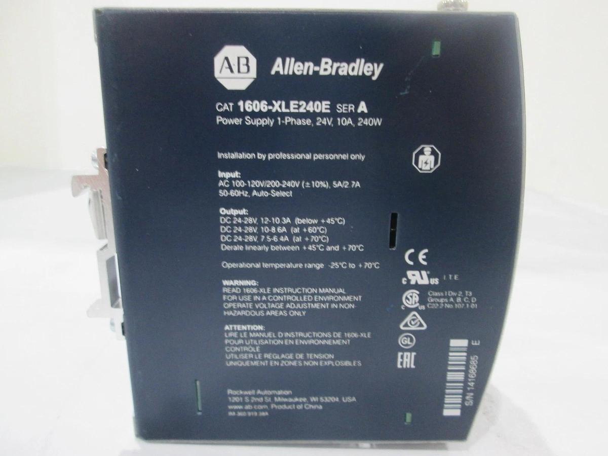 Allen-Bradley, 1606-XLE240E, Power Supply, 1-Phase, 24V, 10A, 240W, NWOB