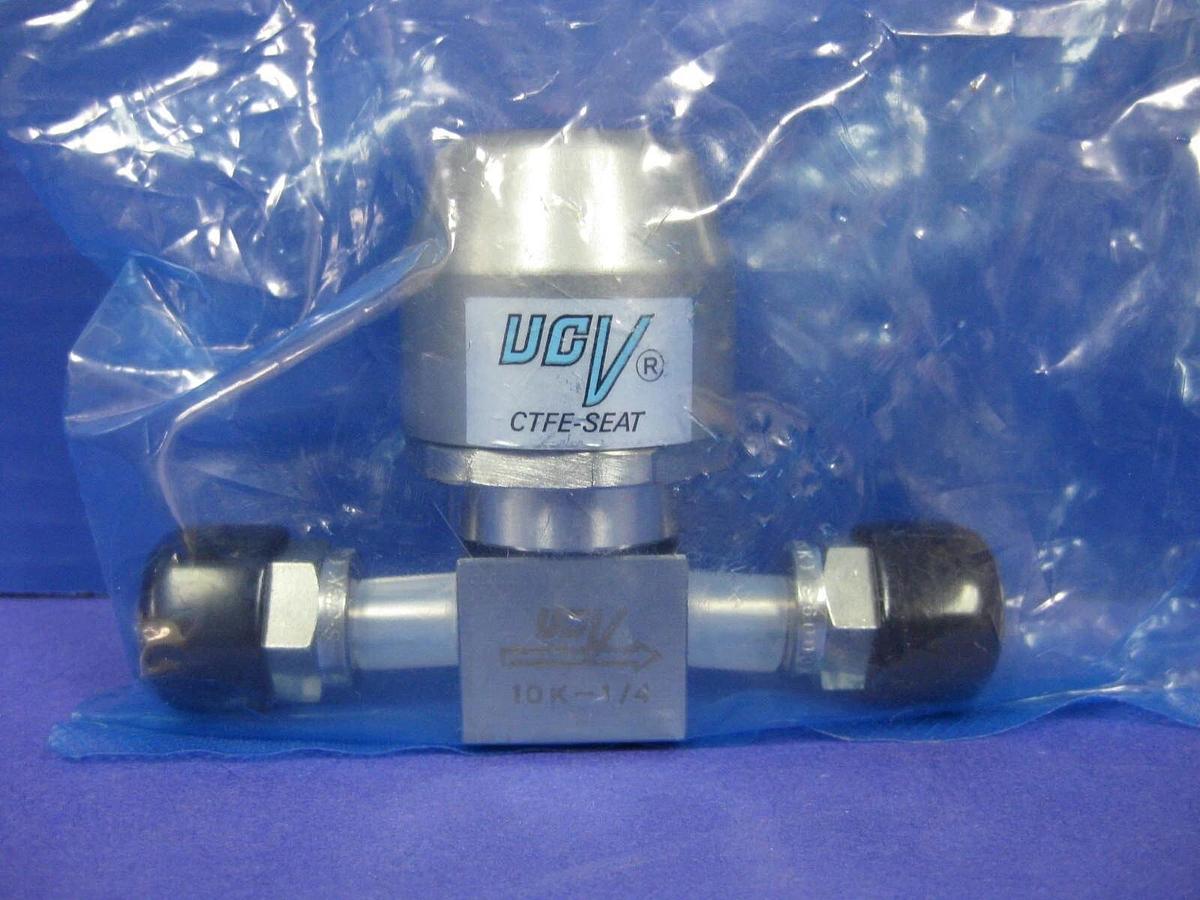 Motoyama UCV CTFE-Seat Pneumatic Valve, N.O., 10K-1/4", New