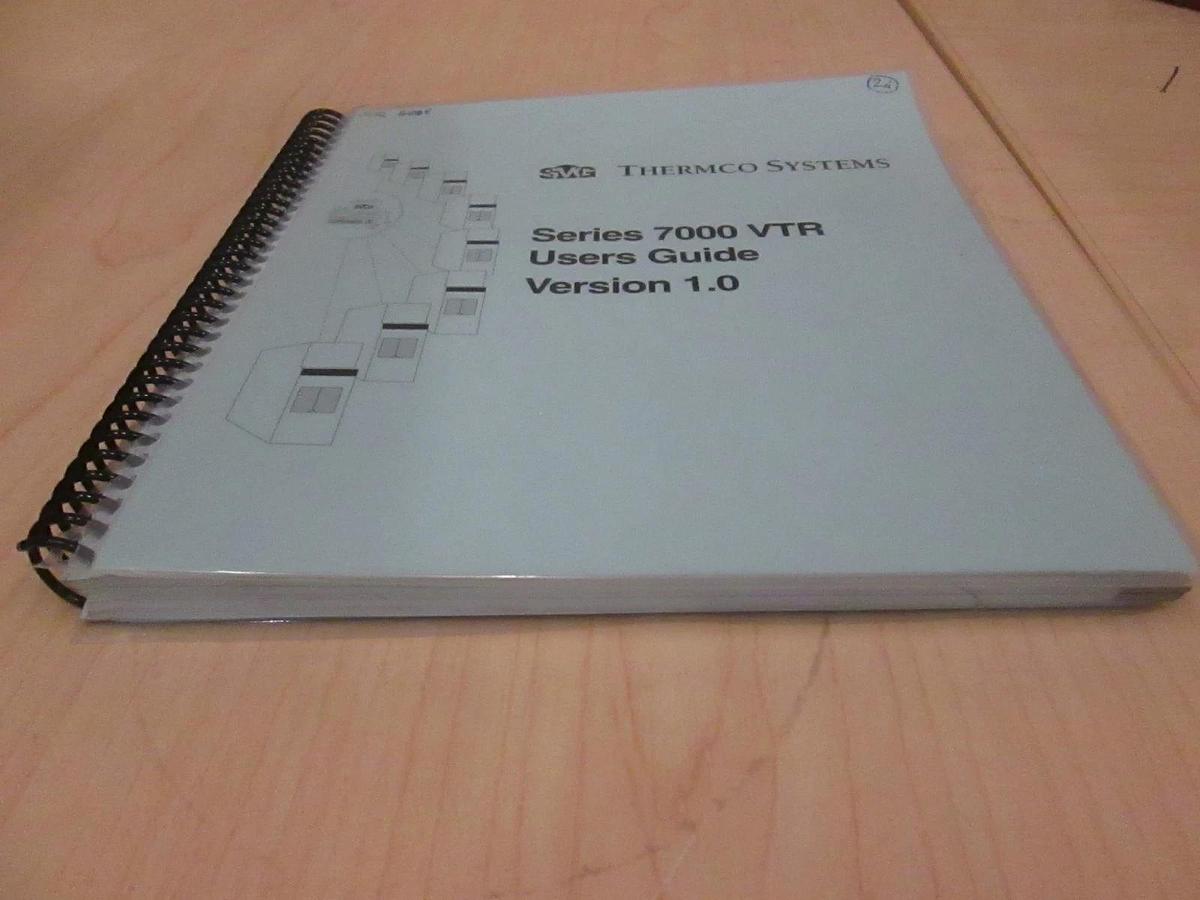 Used VTR SVG Series 7000 VTR User Guide Version 1.0, Used