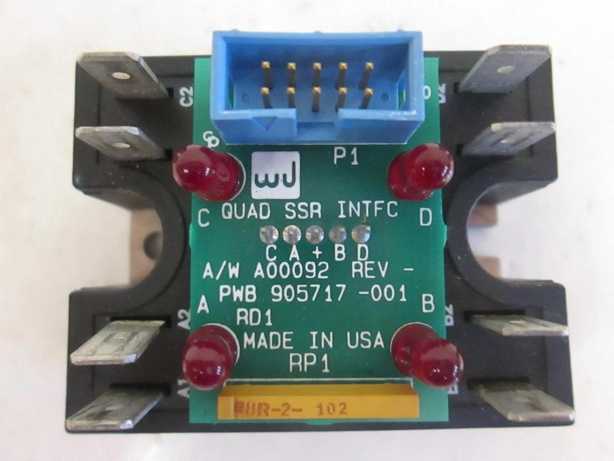 Used Watkins Johnson, Quad Relay Interface PCB, 905718-001
