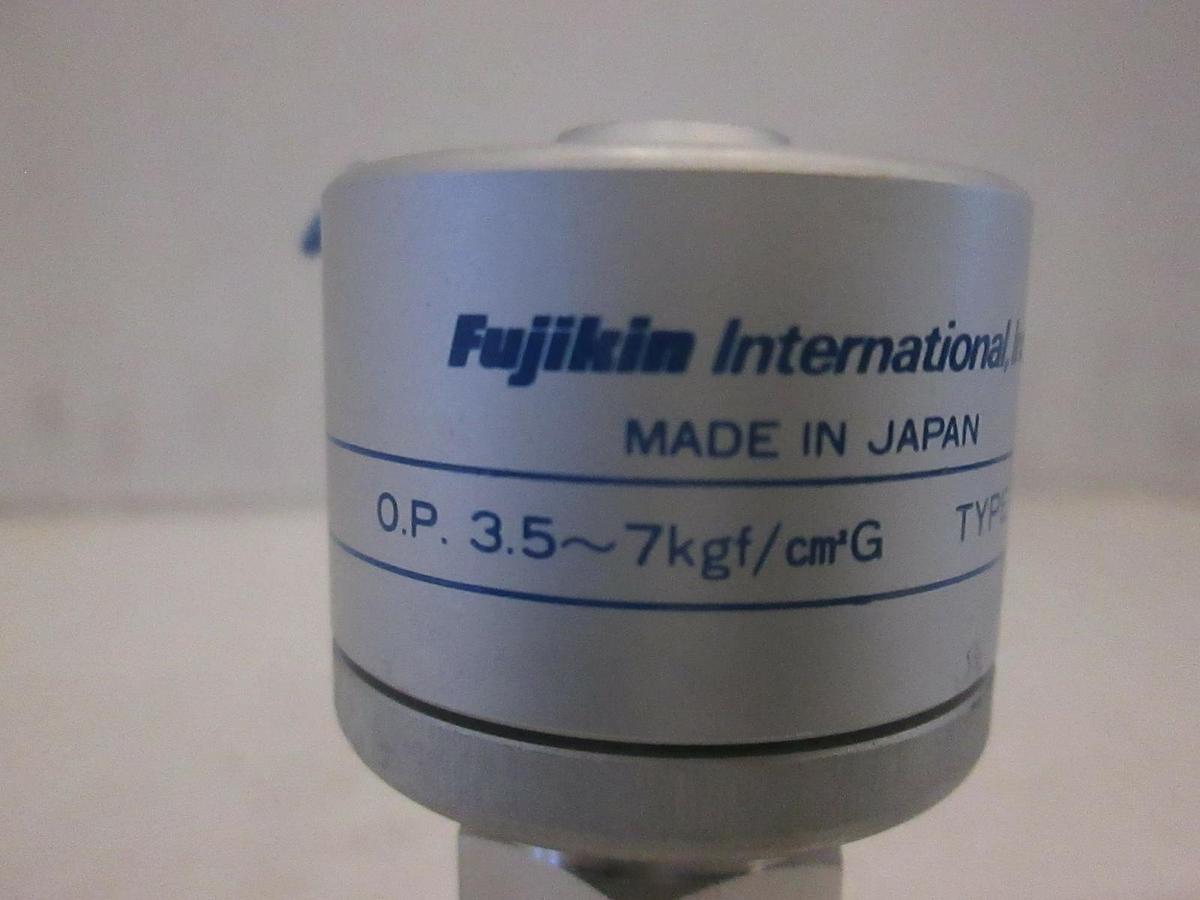 Used Fujikin O.P. 3.5-7kgf/cm2G Pneumatic Valve, N.O Butt Weld, Used
