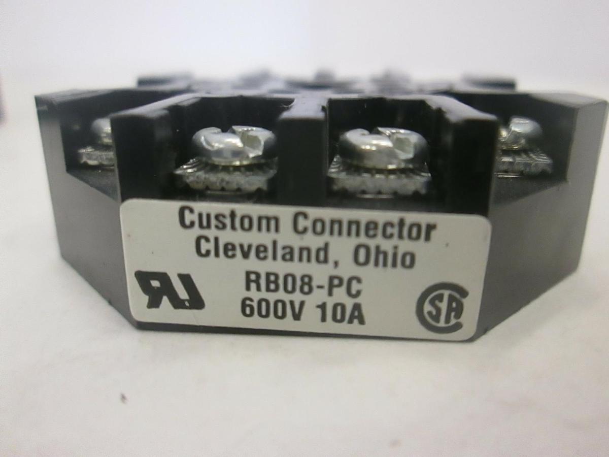 Used Custom Connector, Relay Socket, RB08-PC, Used, Lot of 8
