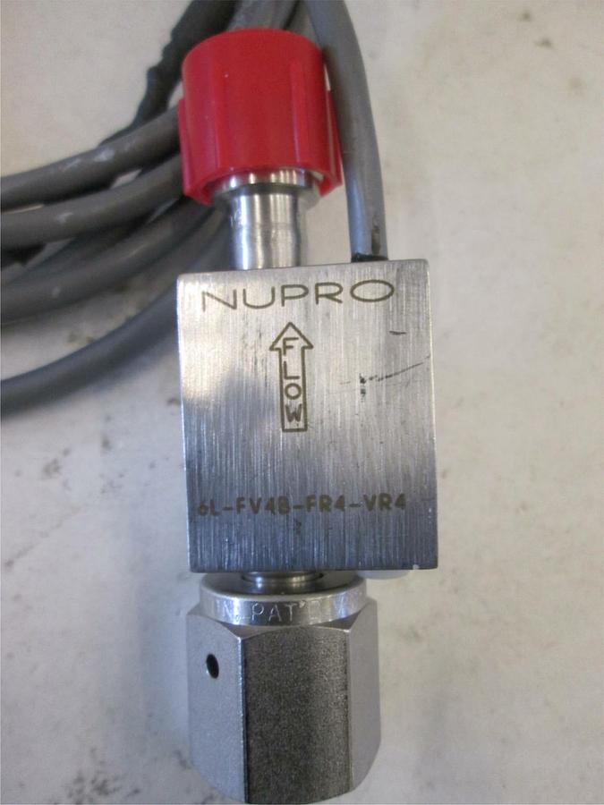 Used Nupro, 6L-FV4B-FR4-VR4, Vertical Flow Sensor, Used