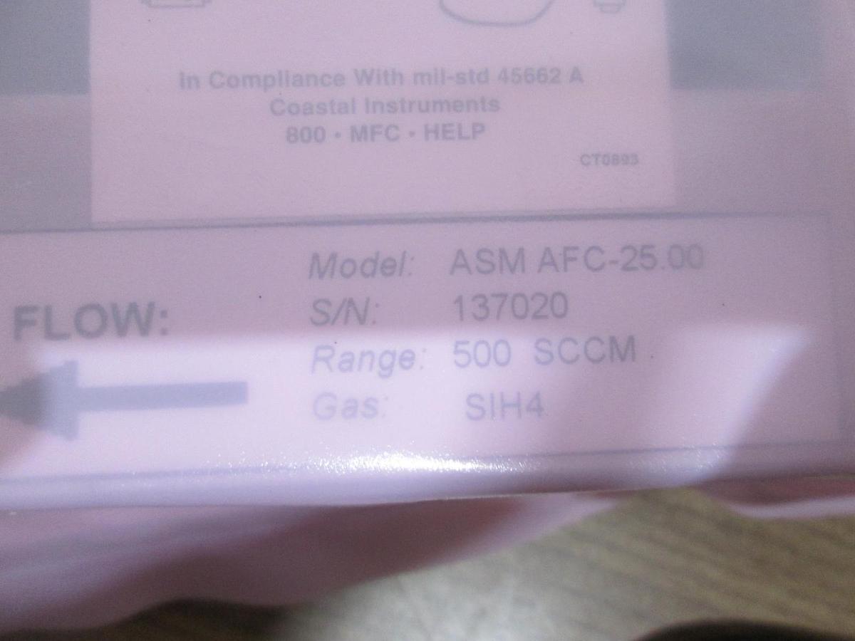 Used ASM, AFC-25, Mass Flow Controller, 500 SCCM, SIH4, New