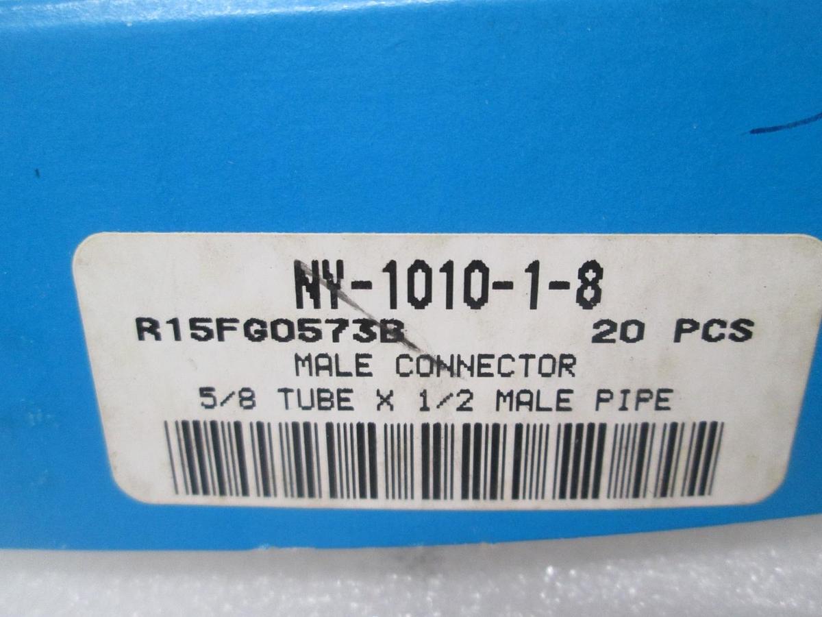 Swagelok, NV-1010-1-8, Male Connector, 5/8 Tube x 1/2 Male Pipe, New Lot of 21