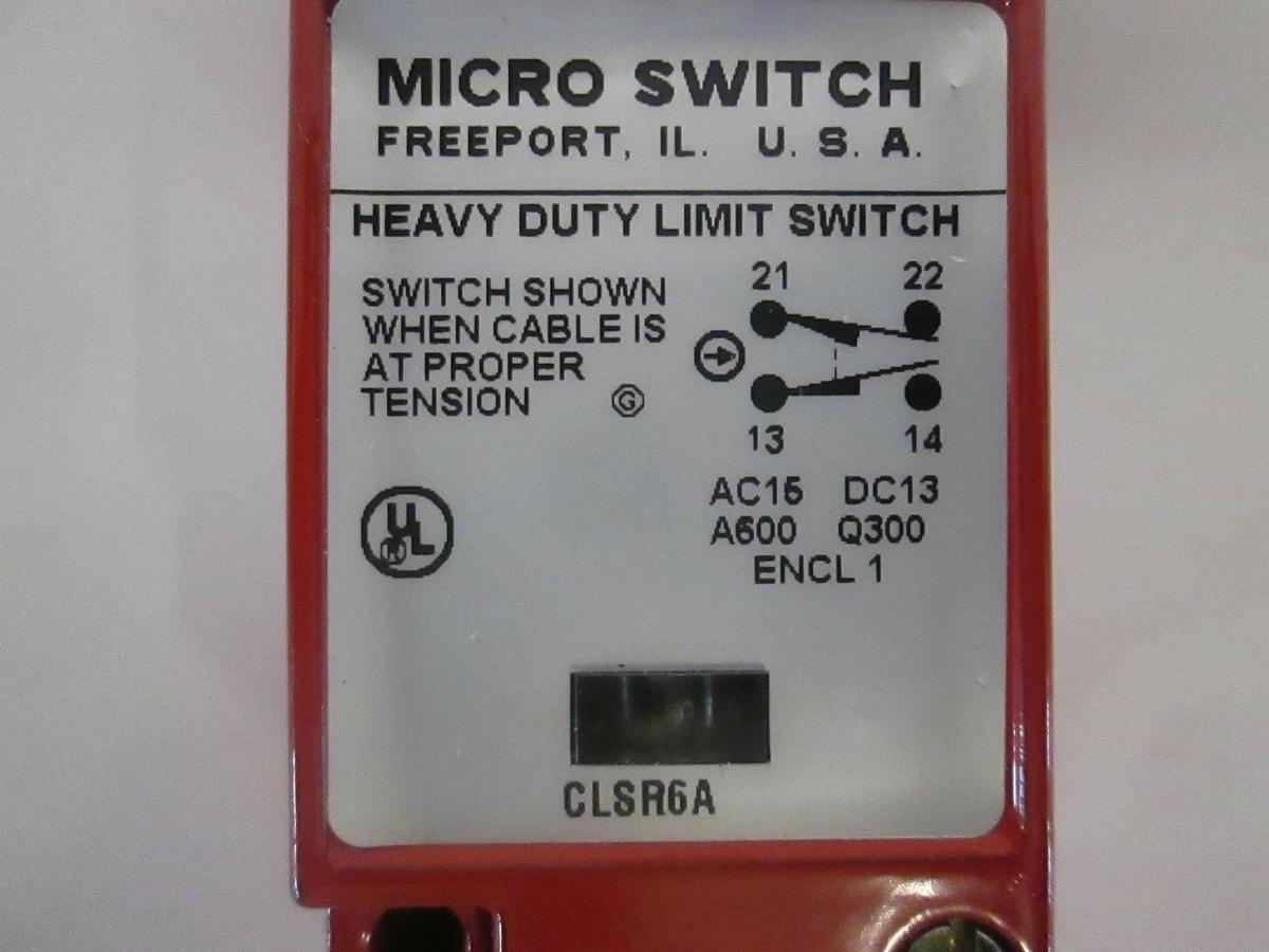 Used Micro Switch, Heavy Duty Limit Switch Head, CLSR6A, New