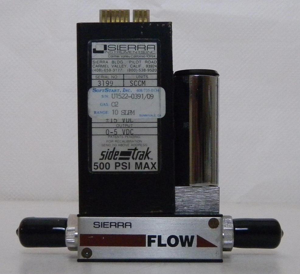 Used Sierra Instruments Sidetrak Mass Flow Controller, O2, 1-10 SLPM, Used