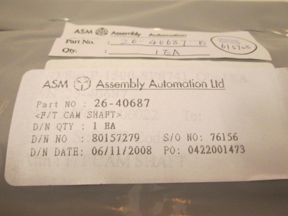 Used ASM, F/T Cam Shaft, 26-40687, New