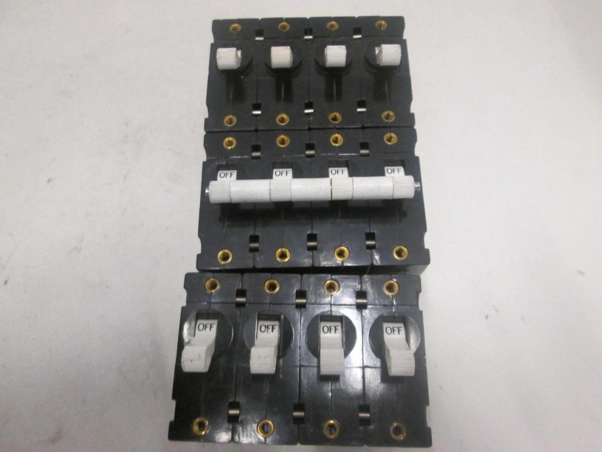 Used Carling Switch, AA4-B0-24-615-381-C, CIRCUIT BREAKER 4P, 15AMP, Used, Lot of 3