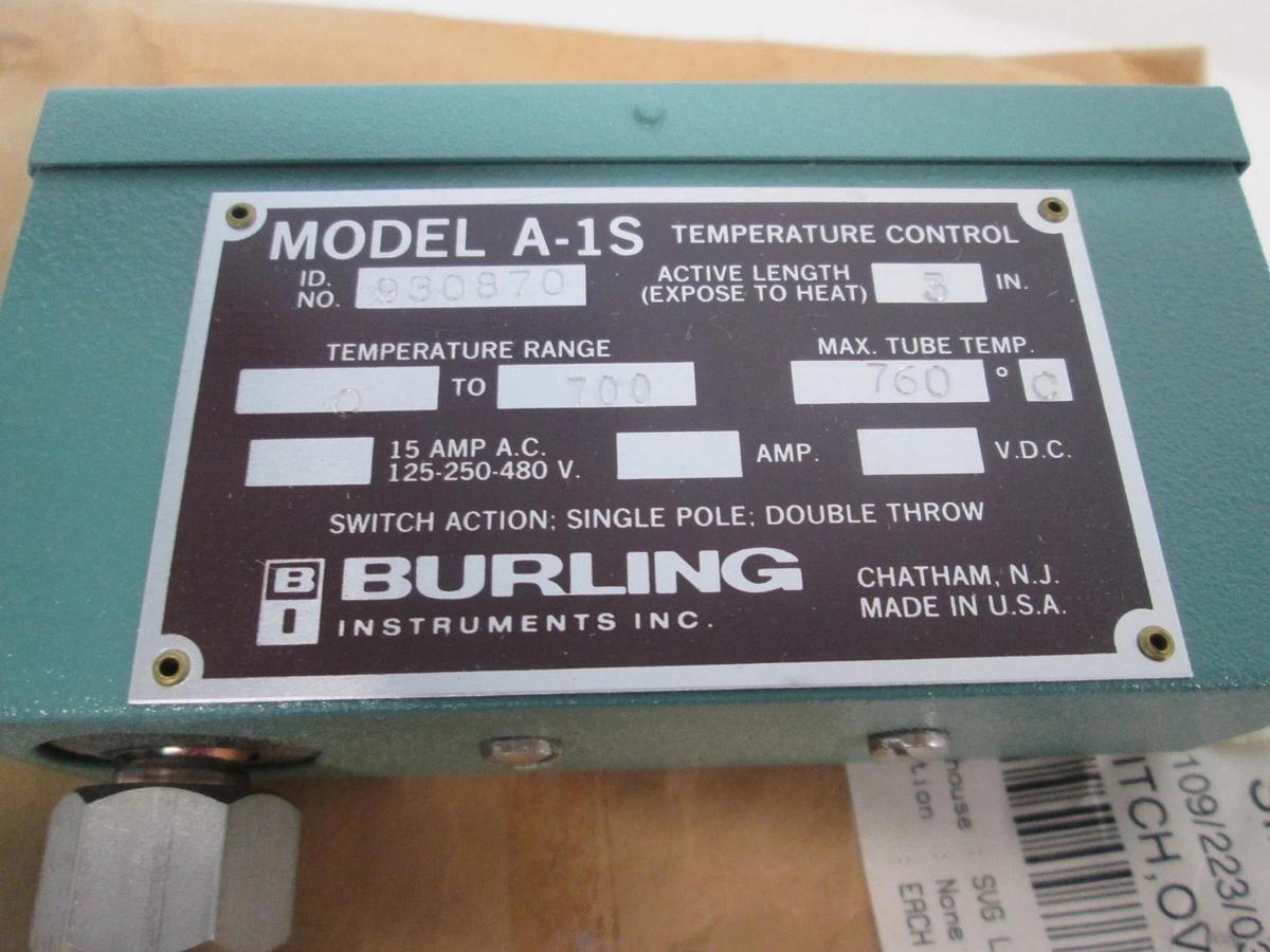 Burling, A-1S, Temperature Control, New