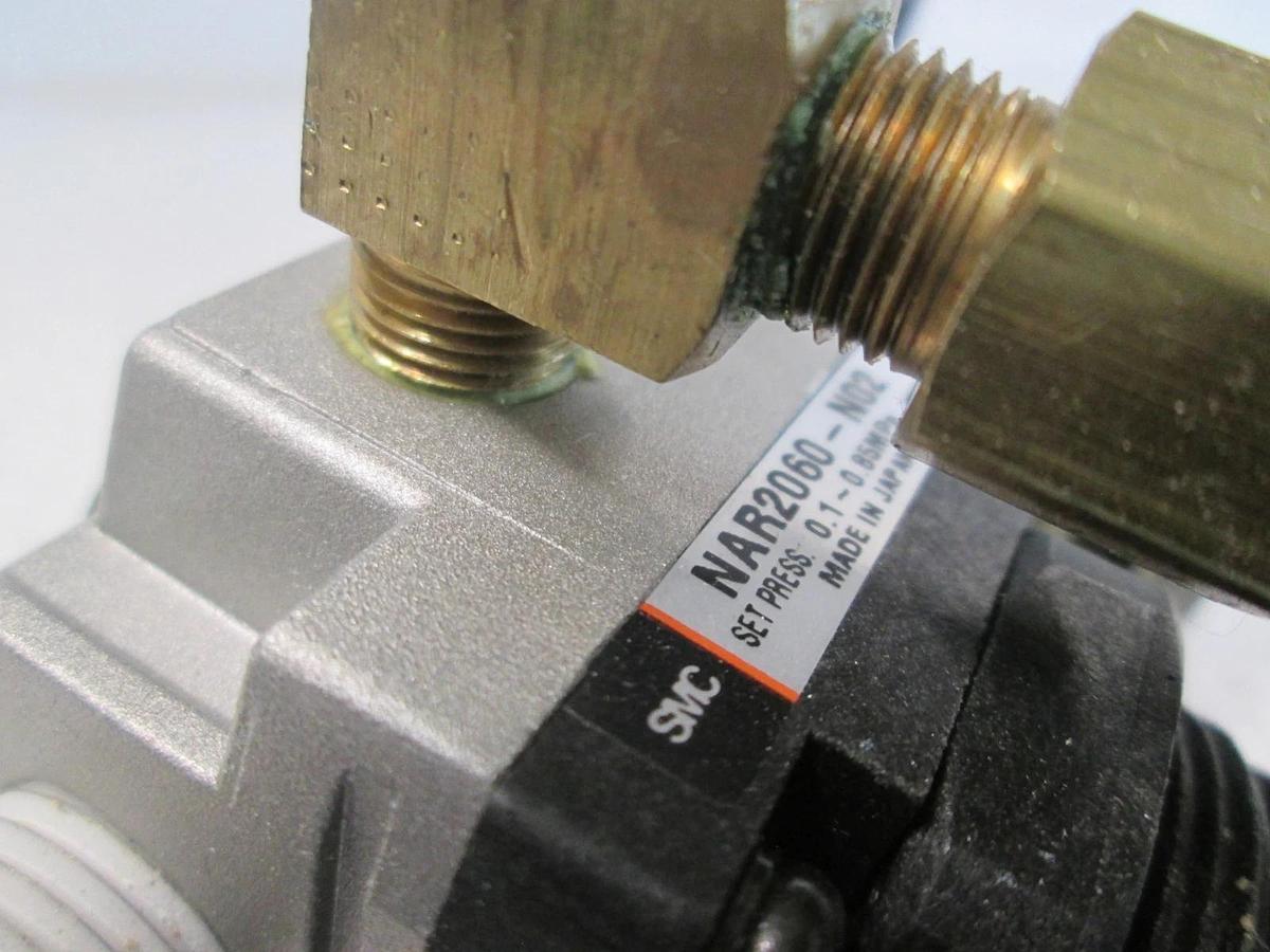 SMC, VTA301-02-B, Air Operated Valve Assy w/ Regulator and 0-60 PSI Gauge, Used
