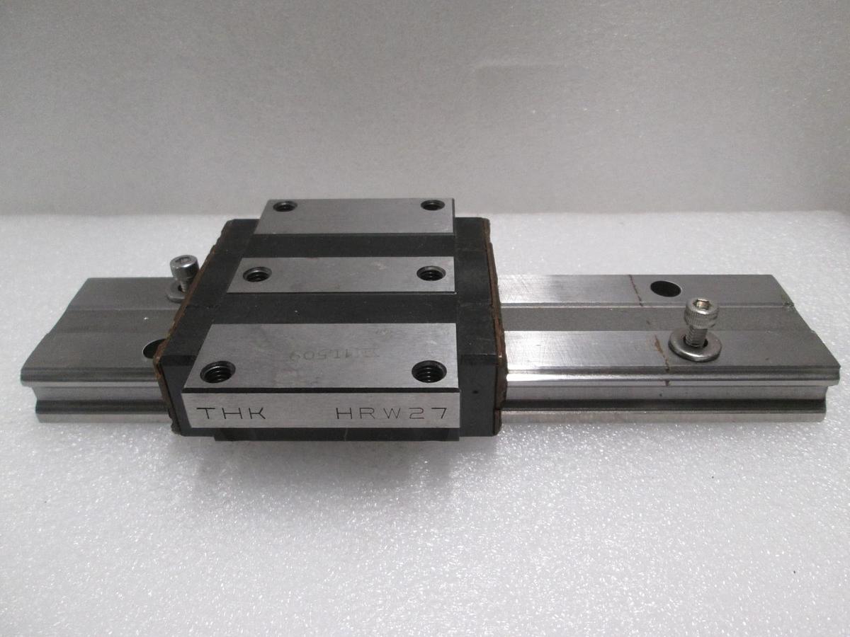 Used THK, HRW27, Linear Bearing Guide Block w/ Guide Rail, Used
