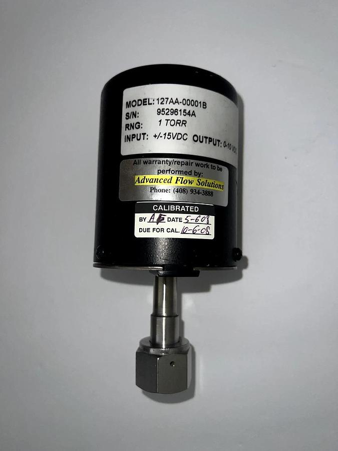 Used MKS Baratron 127AA-0001B 95296154A 1 Torr, Used
