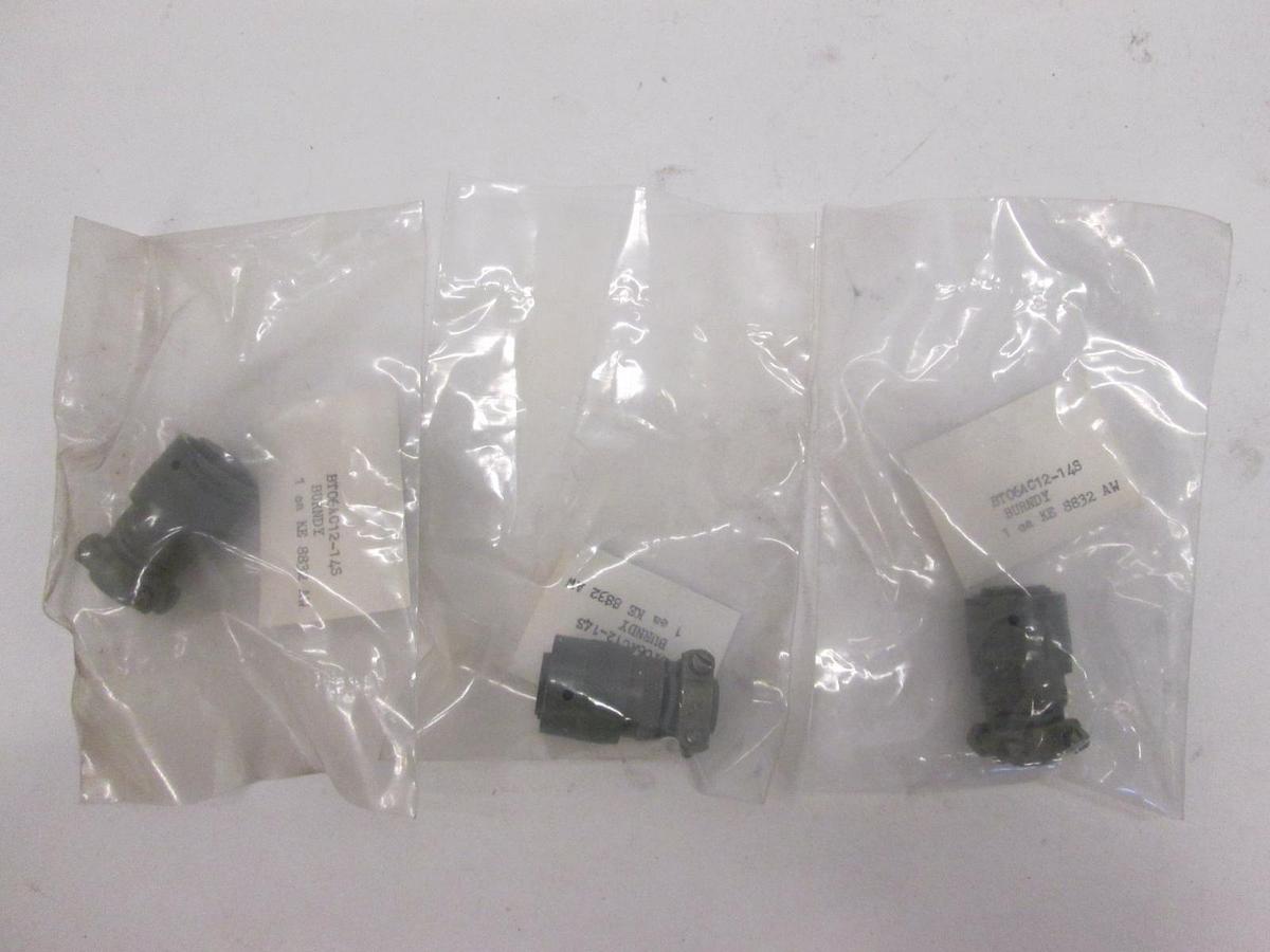 Amphenol, BT06AC12-14S, Burndy Connector, New, Lot of 3